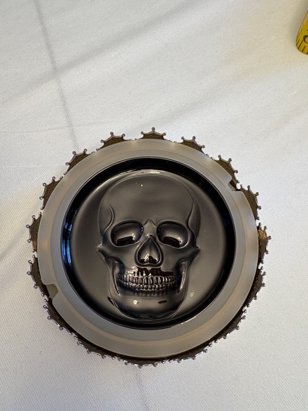 Bath & Body Works Vampire Blood Red Candle with Silver Spiderweb Trim Skull lid - Picture 6 of 6